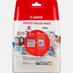 Canon CLI-581 Multipack BK/C/M/Y 4 Farben XL + Fotopapier 50St&#252;ck <span class="itemid">2052C004</span>