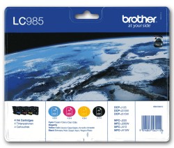 Brother 4x Tintenpatronen Value Pack <span class="itemid">LC985VALBPDR</span>