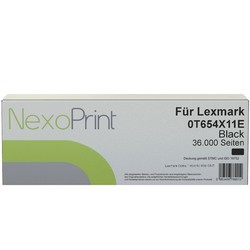 NexoPrint Toner Schwarz f&#252;r Lexmark 0T654X11E 