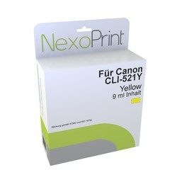 NexoPrint Tinte gelb f&#252;r Canon CLI-521y / 2936B001 