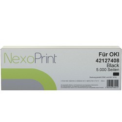 NexoPrint Tonerkartusche schwarz f&#252;r OKI 42127408 