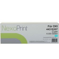 NexoPrint Tonerkartusche cyan f&#252;r OKI 44315307 