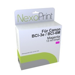 NexoPrint Tintenpatrone magenta f&#252;r Canon BCI-6M & BCI-3eM 