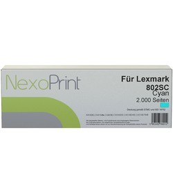 NexoPrint Toner cyan f&#252;r Lexmark 80C2SC0 