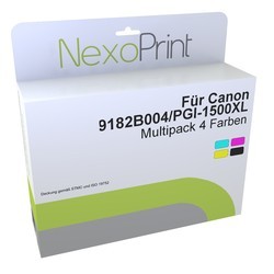 NexoPrint Multipack f&#252;r Canon PGI-1500XL 4-Farben (BK/C/M/Y) 