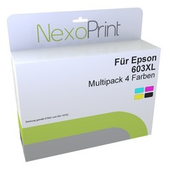 NexoPrint NexoPrint Tintenpatronen Multipack (4 Farben) Typ 603 XL f&#252;r Epson 