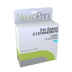 NexoPrint Tintenpatrone cyan f&#252;r Epson C13T04424010 