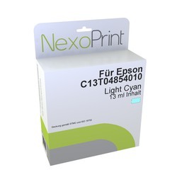 NexoPrint Tintenpatrone Light Cyan f&#252;r Epson C13T04854010 