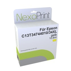 NexoPrint Tintenpatrone gelb f&#252;r Epson 34 XL 