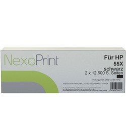 NexoPrint Doppelpack Toner schwarz f&#252;r HP CE255XD (55X) 