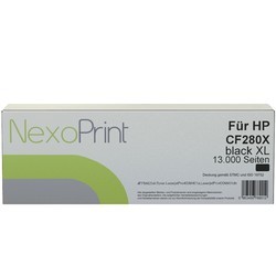 NexoPrint Tonerkartusche schwarz f&#252;r HP CF280X / 80X mit extra hoher Kapazit&#228;t 