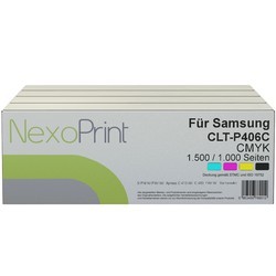 NexoPrint Rainbow-Kit 4 Farben f&#252;r Samsung CLT-P406C (SU375A) 