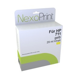 NexoPrint Tintenpatrone gelb f&#252;r HP Nr. 711 / CZ132A 