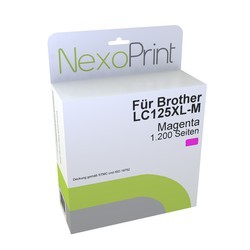 NexoPrint Tinte Magenta f&#252;r Brother LC125XLM 